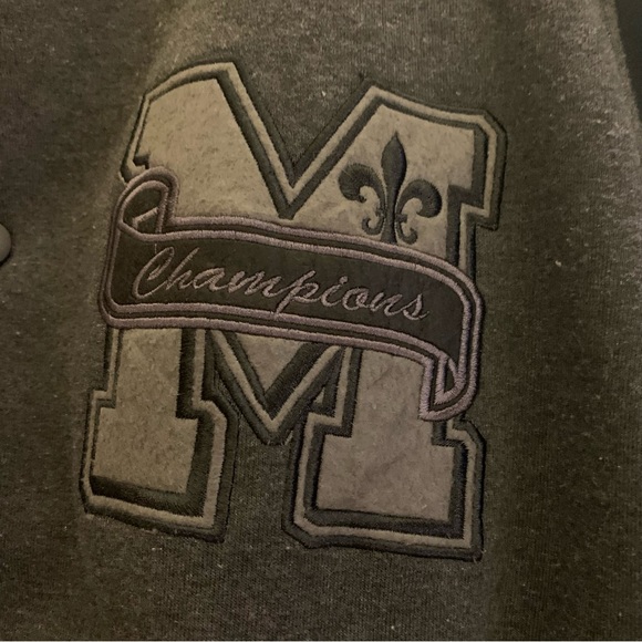 MOST OFFICIAL SEVEN MO7 Varsity Champions Jacket in Black & Gray - Picture 3 of 6